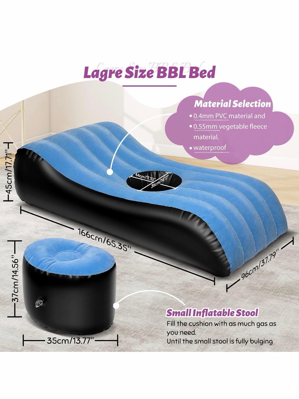BBL Bed After Surgery for Sleeping with Hole, BBL B-ed with Hole for Butt